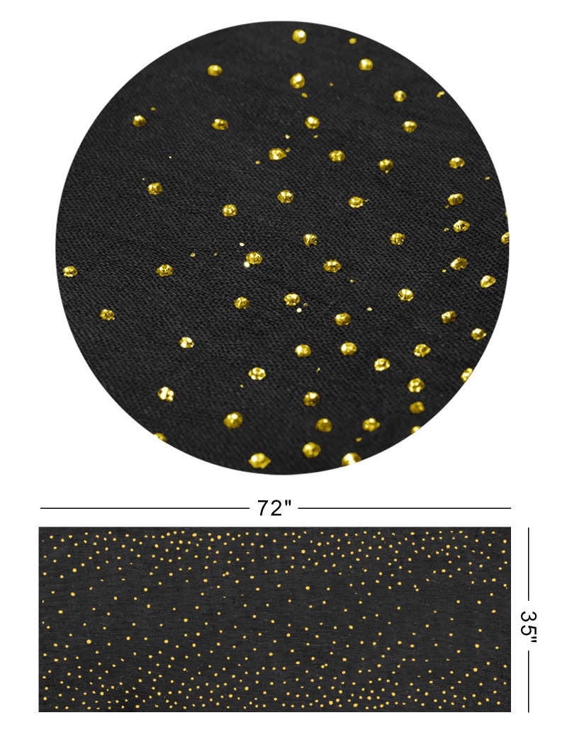 BANETTETA Black Shawls and Wraps for Evening Dress, Shawl Wraps for Women Formal Evening Dress (Black Gold) - Image 5
